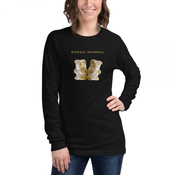 Bonsai Mammal Gummy Unisex Long Sleeve T-Shirt - Black - Image 3